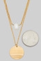 Fresh Water Pearl And Wavy Coin Pendant Necklace