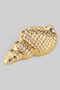 Hammered Horn Shell Brooch Pin