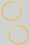 Classic Braided Chain Hoop Earrings