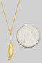 18K Gold Dipped Fish Pearl Pendant Necklace