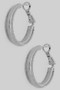 Textured Essential Brass Hoops