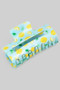 Shiny Acrylic Lemon Print Rectangular Hair Clip