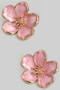Lacquered Flower Post Earrings
