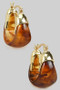 Lavish Marbled Acrylic Hinge Hoops