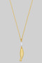 18K Gold Dipped Fish Pearl Pendant Necklace