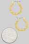 Textured Brass Twist Essential Hoops