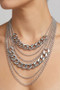 Layered Chain Link Bib Necklace