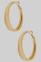 Diamond Cut Stacked Brass Hoops