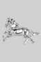 Stainless Steel Horse Brooch Pin