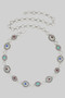 Mini Multi Stone Squash Blossom Chain Belt