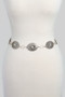 Ribbed Circle Pattern Concho Chain Belt