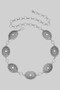 Ribbed Circle Pattern Concho Chain Belt