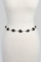 Etched Western Concho Stone Chain Belt