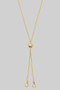 Brass Lariat Bolo Necklace