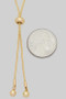 Brass Lariat Bolo Necklace