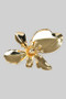 Brass Flower Brooch With Uneven Petals