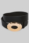Pounded Open Circle Buckle Belt