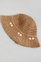 Raffia Woven Cherry Accent Bucket Hat
