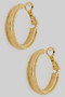 Textured Essential Brass Hoops