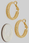Textured Essential Brass Hoops