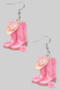 Acrylic Cowboy Boot And Hat Earrings