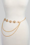 Side Draping Chain And Sun Link Chain Belt
