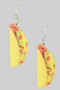 Acrylic Taco Drop Earrings