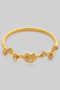 Dainty Rose Brass Ring With Cz Accents