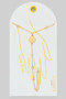 Shell Station Brass Chain Hand Bracelet