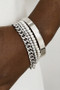 Four Piece Bracelet Set Cuff Stretch Chain Pearl