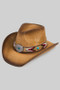 Vintage Cowboy Hat W Turquoise Concho And Beads