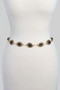 Etched Western Concho Stone Chain Belt