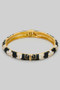 Color Flower Pattern Hinge Bracelet