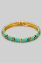 Color Flower Pattern Hinge Bracelet
