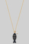Enamel Fish Pendant Chain Necklace