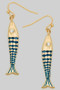 Textured Fish Drop Earrings