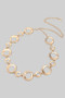 Textured Circle Link Chain Belt