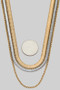 Triple Different Chain Layered Necklace