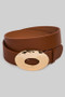 Pounded Open Circle Buckle Belt