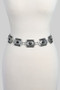 Stone Studded Rectangle Concho Chain Belt