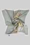 Flower Print Silky Square Scarf