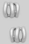 Dainty Triple Scoop Brass Hoops