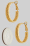 One Inch Coil Stack Brass Hoops