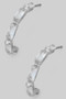 Cz Baguette Three Quarter Inch Brass Hoops