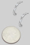 Cz Baguette Three Quarter Inch Brass Hoops