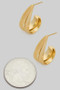 Double Scoop Open Brass Hoops