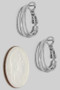 Textured Triple Stack Three Quarter Inch Hoops