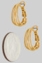 Textured Triple Stack Three Quarter Inch Hoops