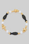 Enamel Sea Charm Stretch Bracelet