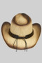 Vintage Straw Cowboy Hat Wild Leather Charmed Band